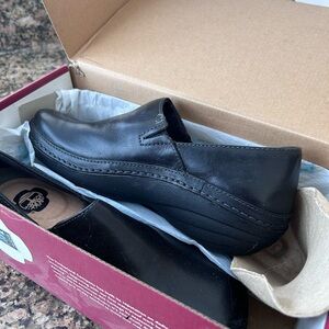 Timberland Men's Black Leather Slip-Ons